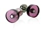 BLOCK Silver Cufflinks by Top UK Designer in VIOLET PURPLE with Gift Box