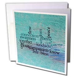 Patricia Sanders Inspirations - Awareness and Compassion Inspiring Words Religion and Spirituality - Greeting Cards-6 Greeting Cards with envelopes