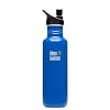 Klean Kanteen Stainless Steel 27 Ounce Water Bottle with 2.0 Sports Cap, Ocean Blue