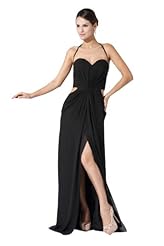 Charmeuse/Chiffon/Silk Sheath Halter Sleeveless Prom Dress 