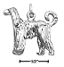 Sterling Silver 3D Afghan Hound (Kasha) Charm