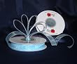 Sheer Organza Ribbon Mono Edge - 3/8" - 25 Yards (75 FT) - Baby Blue