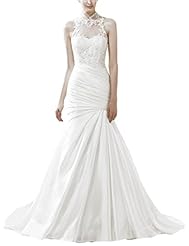 Mermaid  Lace Vintage  Dress with a Court Train  With Ruffles