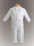 Baby Boy's Cotton Tuxedo with Pique Vest 0-3M