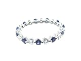 Alternating Sapphire and Diamond Band by A.Link