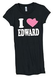 I Heart (Love) Edward Juniors Slim Fit T-Shirt