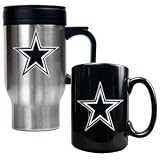 Dallas Cowboys 16oz Travel Mug & 15oz Ceramic Mug set - Primary logo NFL Football