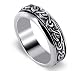 Sterling Silver Celtic Design Band 6 MM Ring