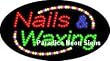 Nails Waxing Chasing Flashing LED Sign 15 x 27