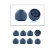 4 pair, Size Medium BLACK - Earphones Plus brand Regular density silicone, replacement ear cushions for ear-canal fitting earphones earbuds