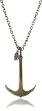 M.Cohen Handmade Designs Brass Anchor On Sterling Silver Chain Necklace