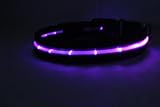 PINK LIGHTED DOG COLLAR MEDIUM SIZE 18 to 21 inch WATERPROOF