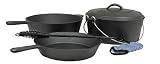 Stansport (Cookware) Cast Iron PreSeason 6 Piece Cook Set