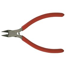 Xcelite 64CGV Forged Alloy Steel Side Cutting Pliers, Diagonal, Semi-flush Jaw, 4" Length, 13/32" Jaw Length, Red Cushion Grip Handle, Carded