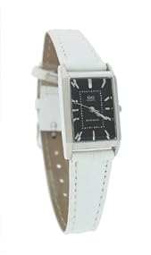 Q&Q Women's White Elegant Leather Band Watch #Q249-302Y