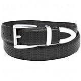 Driven Mens Wicker Pattern Leather Belts
