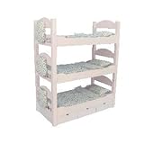 18 Inch Doll Triple Bunk Bed - Furniture Made to Fit American Girl or Other 18 Dolls