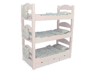 18 Inch Doll Furniture Triple Bunk Bed