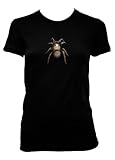 Tarantula Women's T-shirt, Awesome Realistic Spider 3D Design Womens Shirt, Large, Black