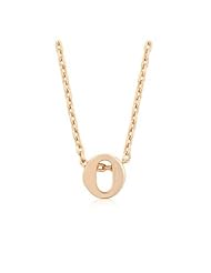 Rose Gold Initial O Pendant Necklace