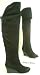 Damen Overknee Langschaft Stiefel schwarz Keilabsatz