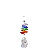 Woodstock Rainbow Makers Crystal Cascade Suncatcher, Genuine Austrian Almond Crystal, 10-Inch Long