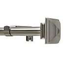 Levolor 43983783 Classic Square Rod Set, 66-to-120-Inch Width, 3/4-Inch Diameter, Satin Nickel