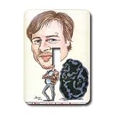 Londons Times Funny Panel Hollywood Cartoons - Brad Pitt And His Brother Prune - Light Switch Covers - single toggle switch