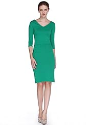 Sexy V-neck Cotton/Polyester Bodycon Dress/Evening Dress/Prom Dress/Party Dress/Wedding Dress 