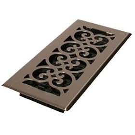 Decor Grates 4 x 8 Brushed Nickel Plated Floor Register
