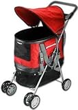 PetZip PEZ-S1208RD Stroller - Deluxe 3 in 1 Carrier/Stroller - Red - Pet Up To 35 lb