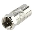 Adaptateur avec fiche F m�le ET fiche coaxiale femelle 9,5mm