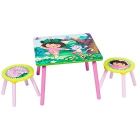 Dora The Explorer Round Table & Stools Set
