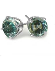 .20Ct Round Blue Diamond Solitaire Stud Earrings 18k Gold