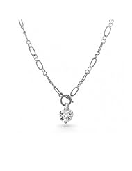 Valentines Day Gifts Bling Jewelry Sterling Yellow Heart CZ Toggle Necklace
