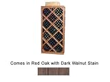 Wine Cellar Innovations Designer Series Collection Red Oak with Dark Walnut Stain Diamond Bin with Face Trim 72x34x12-in.