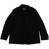 Cole Haan Mens Wool Contrast Trim Coat