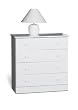 Casual Bedroom 4 Drawer Chest In White Finish