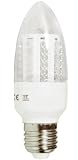 Produkt-Bild: LUMIRA LED-Leuchte Kerzenform mit 60LEDs und 240 Lumen, Warm Wei&szlig;, E27, 120&deg; Abstrahlwinkel, 3 Watt, 230V