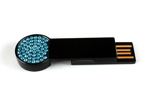 Clef usb 4GO Nelyo Strass bleue étanche