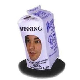 All New Young Adult/Adult Milk Carton Costume Hat