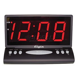 Elgin 2.5 Led Red Alarm Clock
