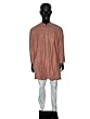 Mens Summer Clothing Cotton Coral pink Handloom Kurta Pajama Long Sleeve Indian Dress Size L