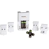 AmazonBasics AA NiMH Precharged Rechargeable Batteries (4-Pack) and Charger