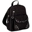 Gigi Chantal Black Jacquard Backpack/Purse