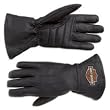Harley-Davidson&reg; Men's Stock Gauntlet Leather Gloves. Lined goatskin. Logo patch. 98202-07VM