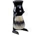 men-u Barbiere pure bristle shaving brush and stand BLACK