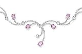 4 1/2 Carat Pink Sapphire and Diamond 14K White Gold Necklace