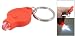 Amico Portable Metal Keyring w Mini White LED Light Torch Pendant Orangered