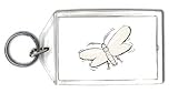 Keychain with bug, clothes, insect, white, moth